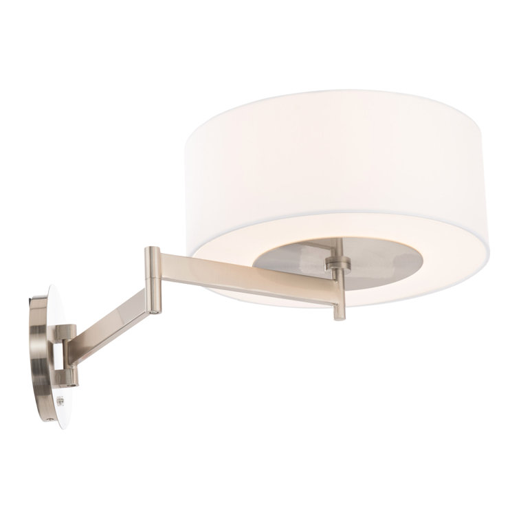 Brushed Nickel LED Swing Arm Wall Sconce
