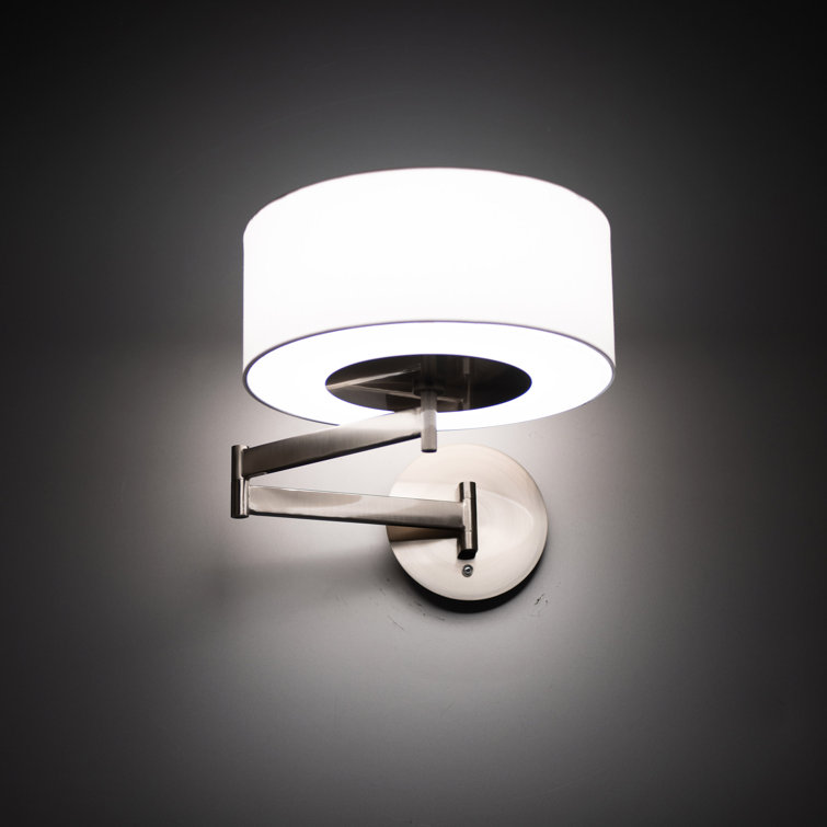 Brushed Nickel LED Swing Arm Wall Sconce