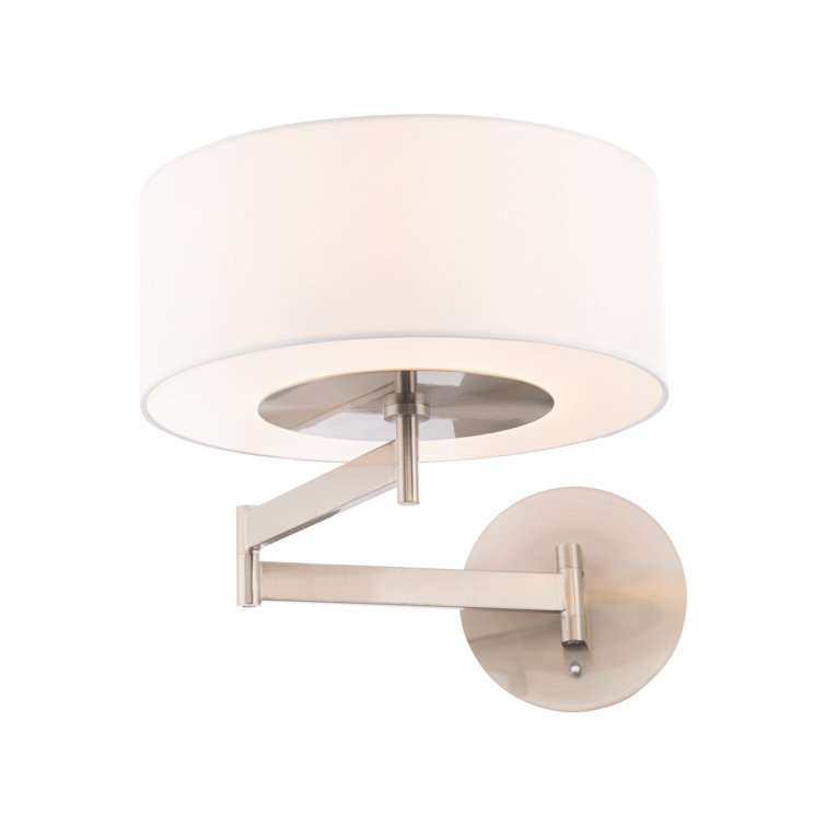 Brushed Nickel LED Swing Arm Wall Sconce