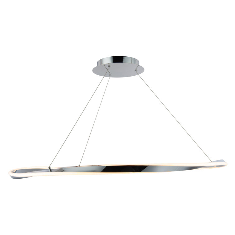 Eternal Chrome LED Drum Pendant Light with Mobius Strip Design