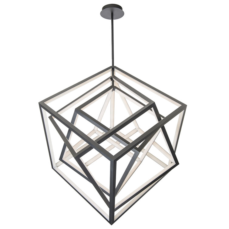 Atlas 50" Black Glass LED Indoor/Outdoor Chandelier