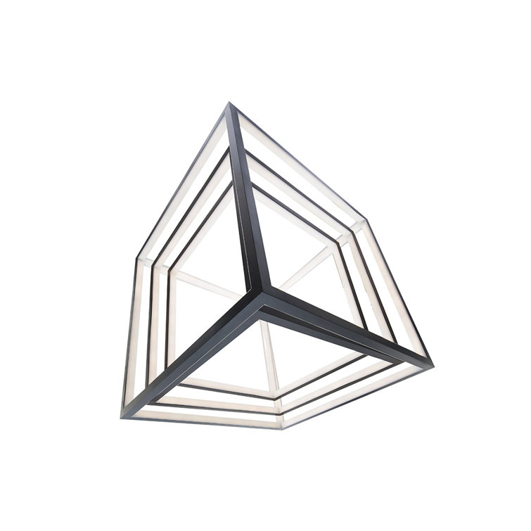 Nicolini 1-Light Black LED Adjustable Chandelier