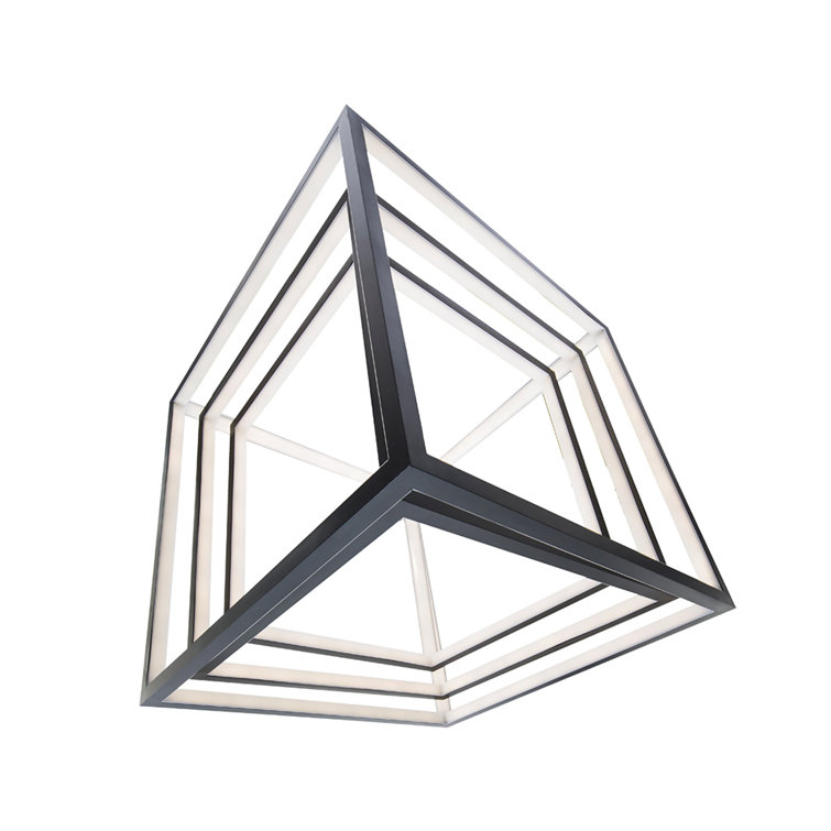 Atlas 50" Black Glass LED Indoor/Outdoor Chandelier
