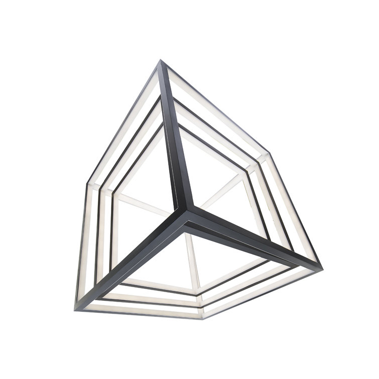 Atlas Black Square Shape LED Pendant Light, Energy Star Certified