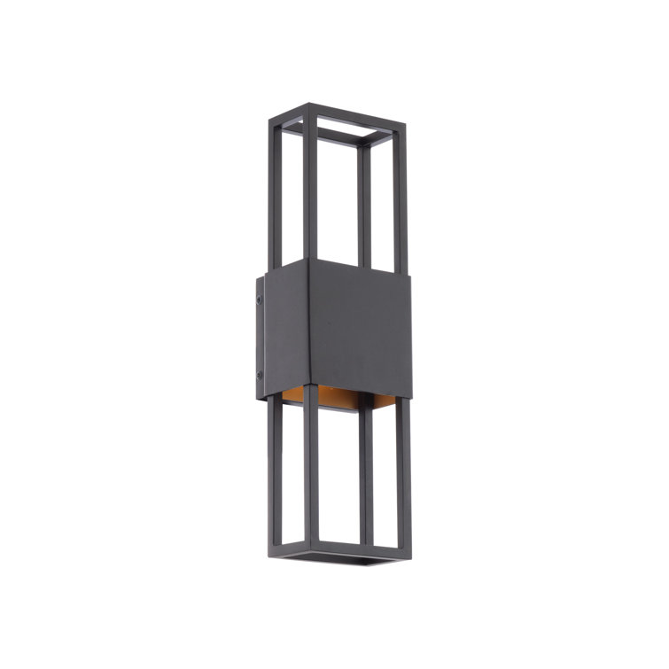 Nightvision 16" Black and Gold Dimmable LED Sconce