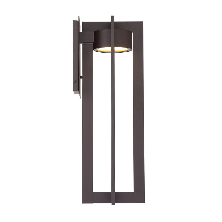 Chamber Bronze 16" LED Outdoor Wall Sconce with Dimmable Light