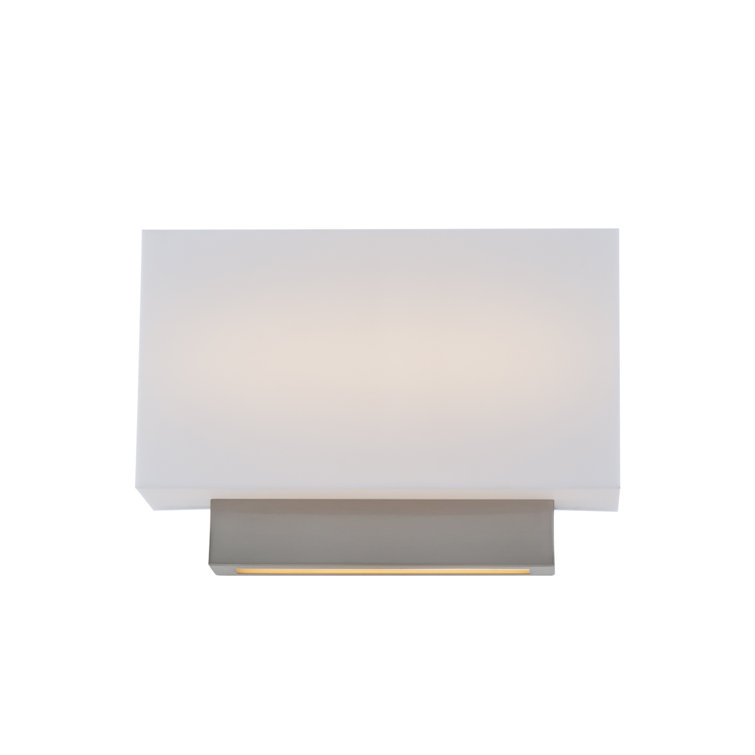 Elegant Brushed Nickel 14" Outdoor Vanity LED Wall Sconce