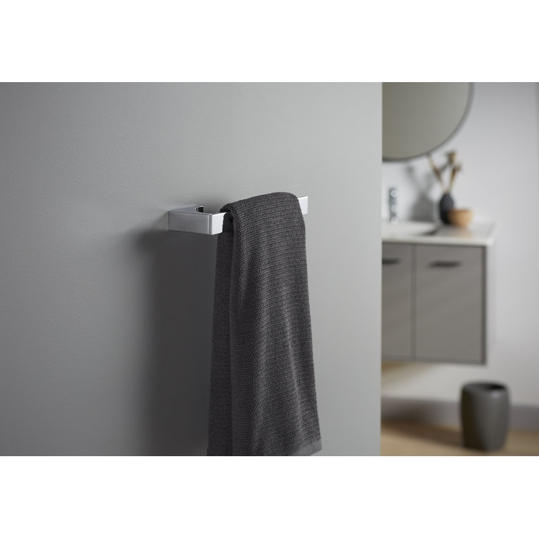 Minimalist Polished Chrome Wall Mounted Towel Arm
