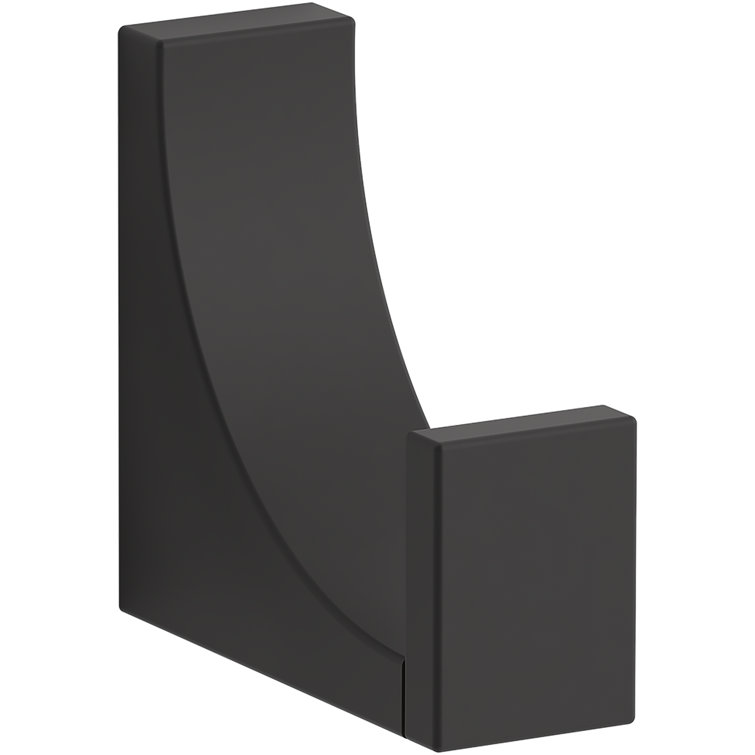 Matte Black Minimalist Metal Robe Hook