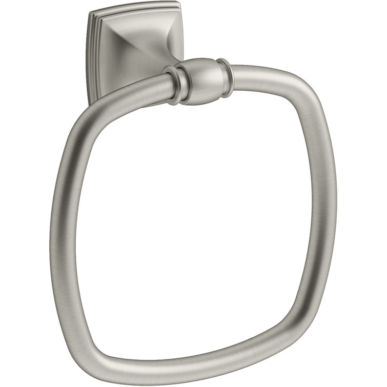 Vibrant Brushed Nickel Wall Mounted Towel Ring