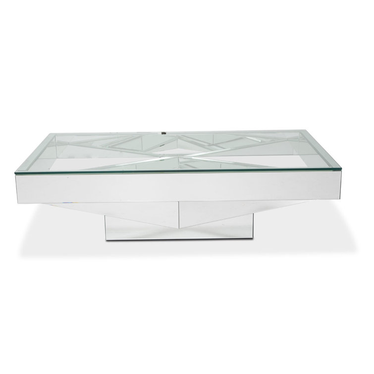 Montreal Silver Rectangular Glass Top Coffee Table