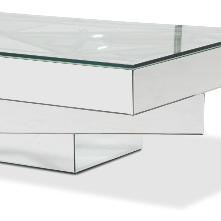 Montreal Silver Rectangular Glass Top Coffee Table