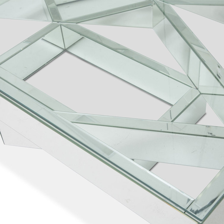 Montreal Silver Rectangular Glass Top Coffee Table