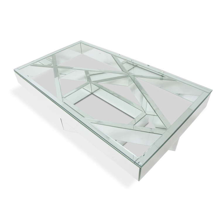 Montreal Silver Rectangular Glass Top Coffee Table