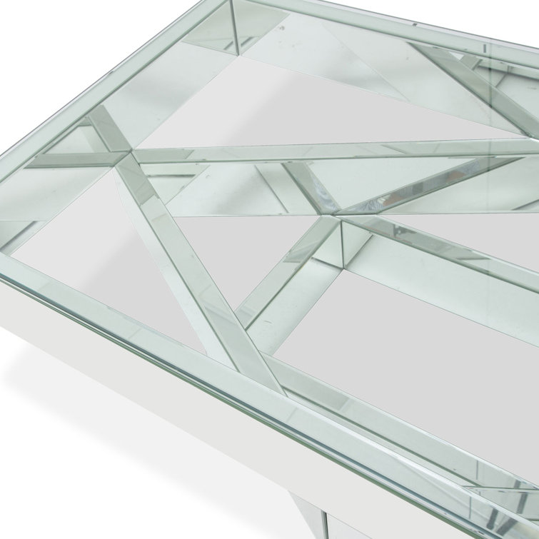 Montreal Silver Rectangular Glass Top Coffee Table