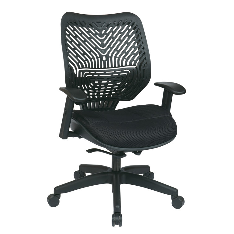 Black Mesh and Metal Adjustable Executive Office Chair