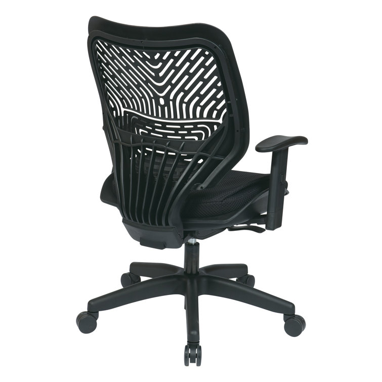 Black Mesh and Metal Adjustable Executive Office Chair