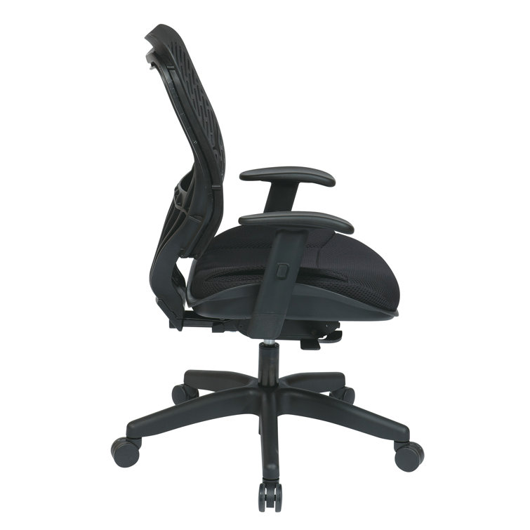 Black Mesh and Metal Adjustable Executive Office Chair
