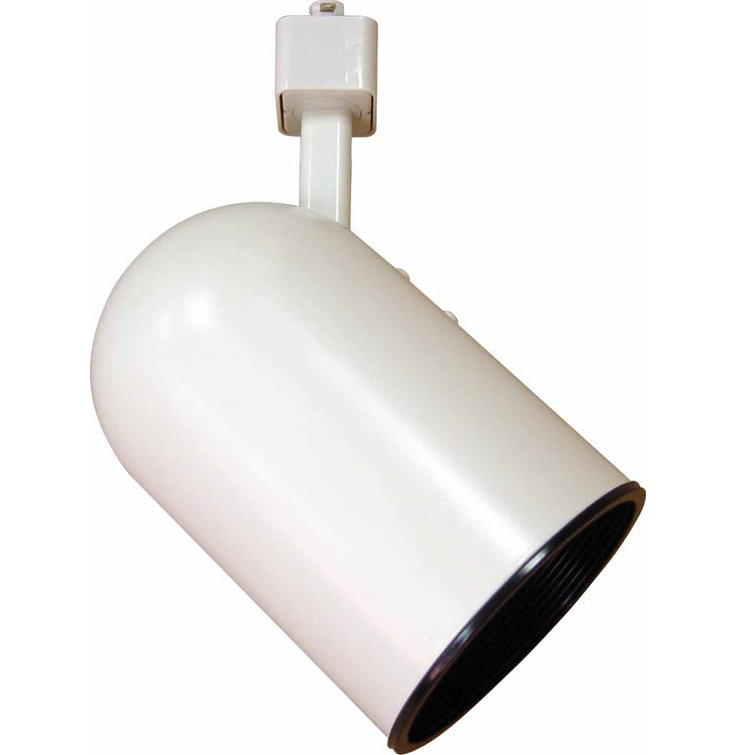 White Modern Adjustable Round Back Track Light