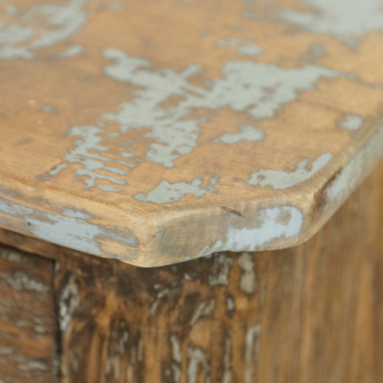 Rustic Brown Reclaimed Pine 3-Drawer Chest