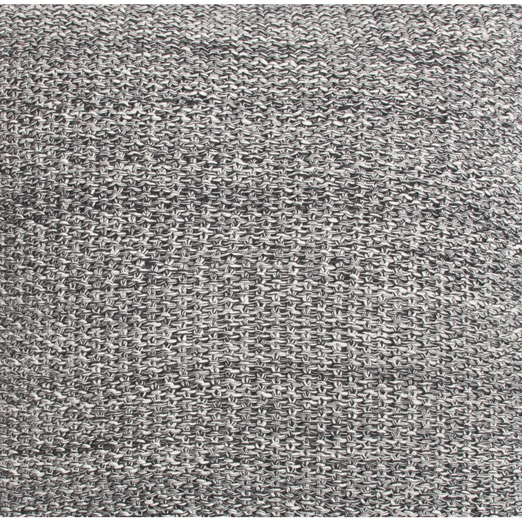 Charcoal Cotton Square Throw Pillow with Removable Insert