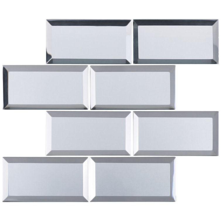 Silver Glass Mosaic Wall Tile for Bathroom and Kitchen