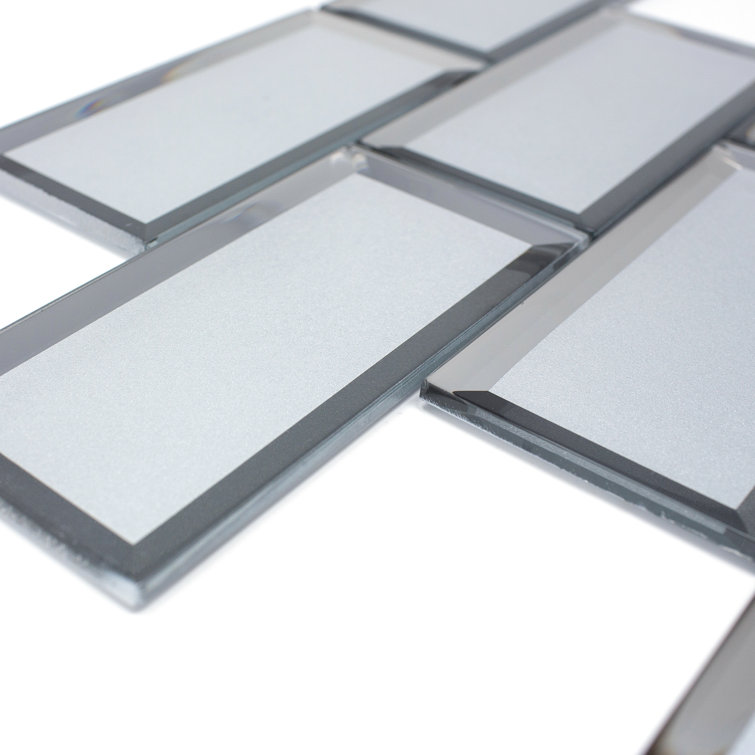 Silver Glass Mosaic Wall Tile for Bathroom and Kitchen