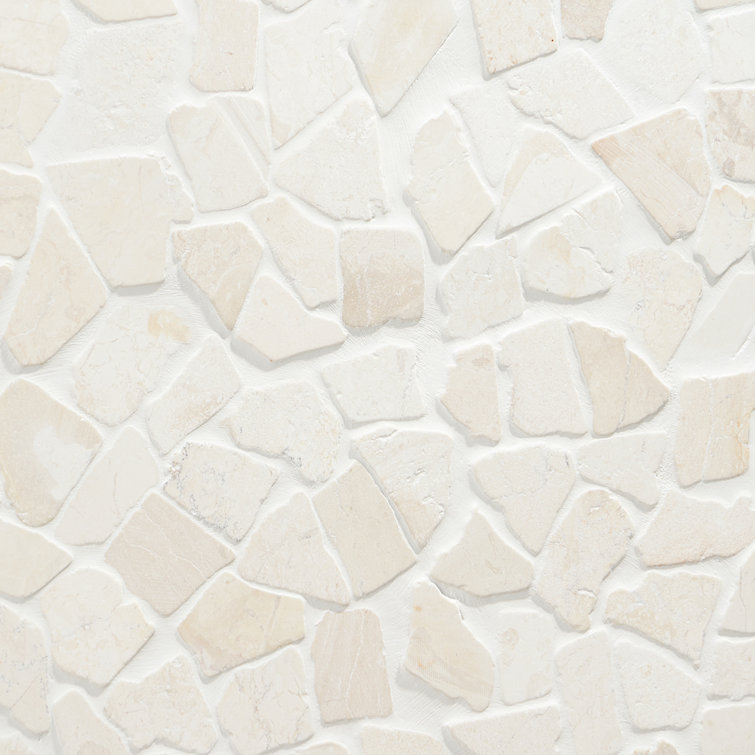 White Slate Pebble Mosaic Tile for Indoor and Outdoor