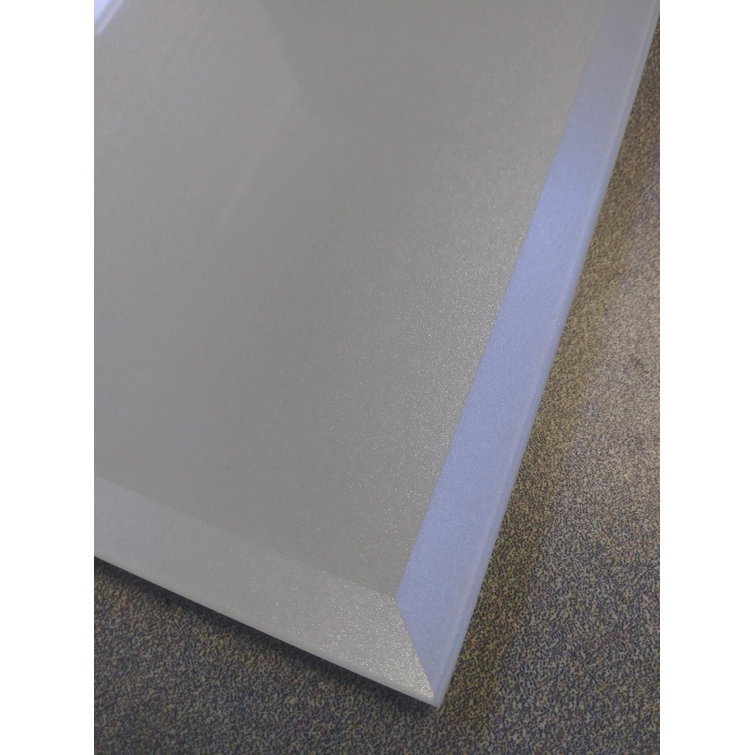 Frosted Elegance 8x8 Glossy White Glass Wall Tile