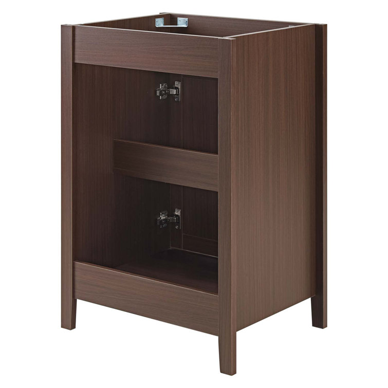 Nantucket 24" Walnut Wood Freestanding Bathroom Vanity Base