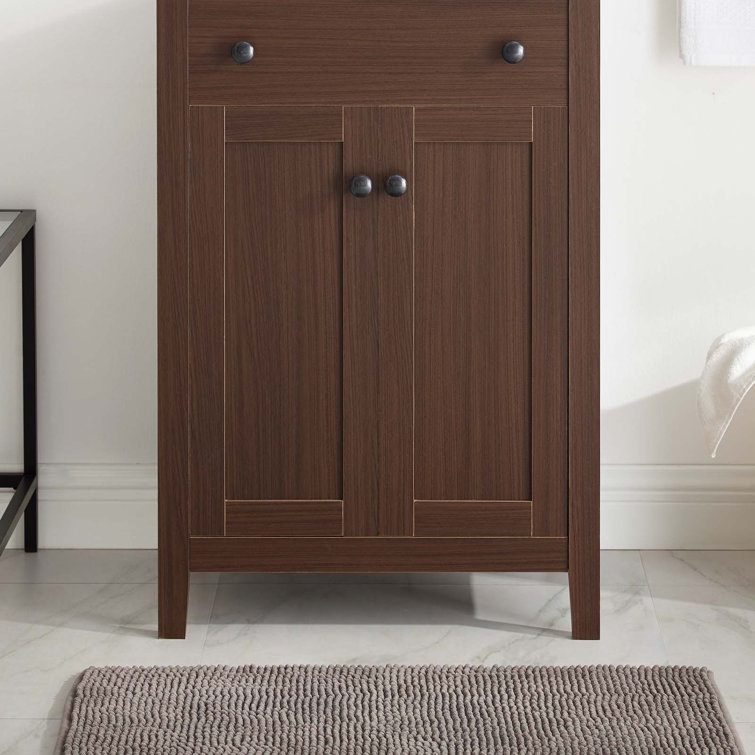 Nantucket 24" Walnut Wood Freestanding Bathroom Vanity Base
