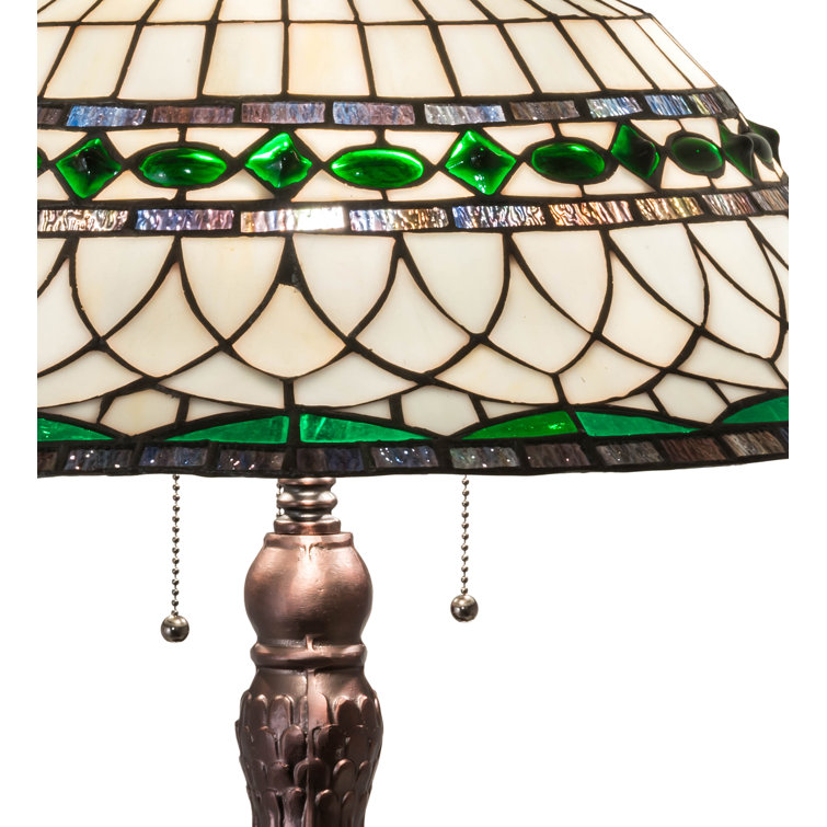 Mahogany Bronze 31" Stained Glass Table Lamp