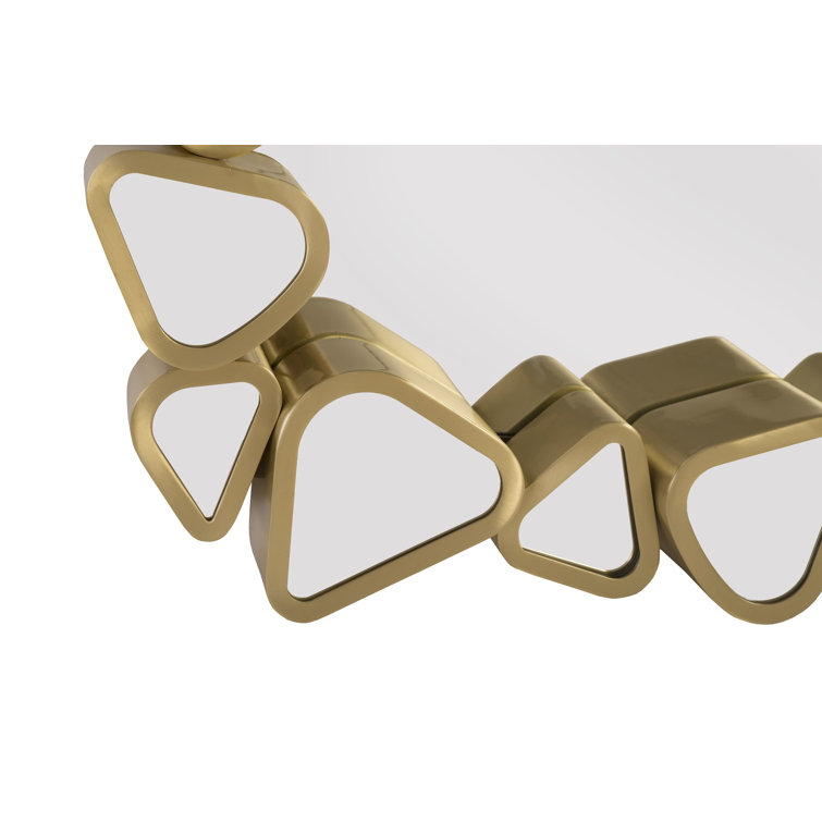 Gold Rectangular Wood Contemporary Accent Mirror