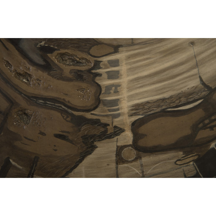 Gray and Brown Resin Petrified Wood Wall Décor
