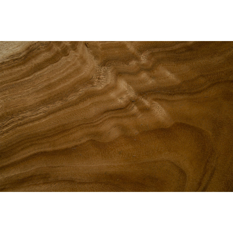 Modern Black and Brown Acacia Wood Square End Table