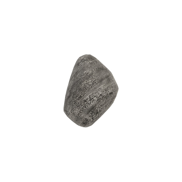Contemporary Gray 7"x10" Natural Solid Wood River Stone Wall Décor