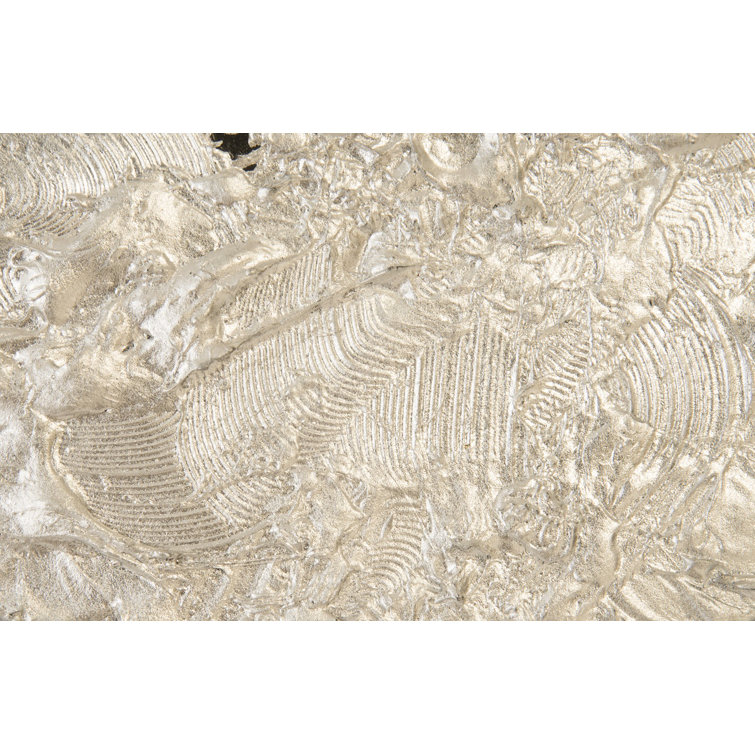 Modern Organic Black and Silver Leaf Wood Wall Tile