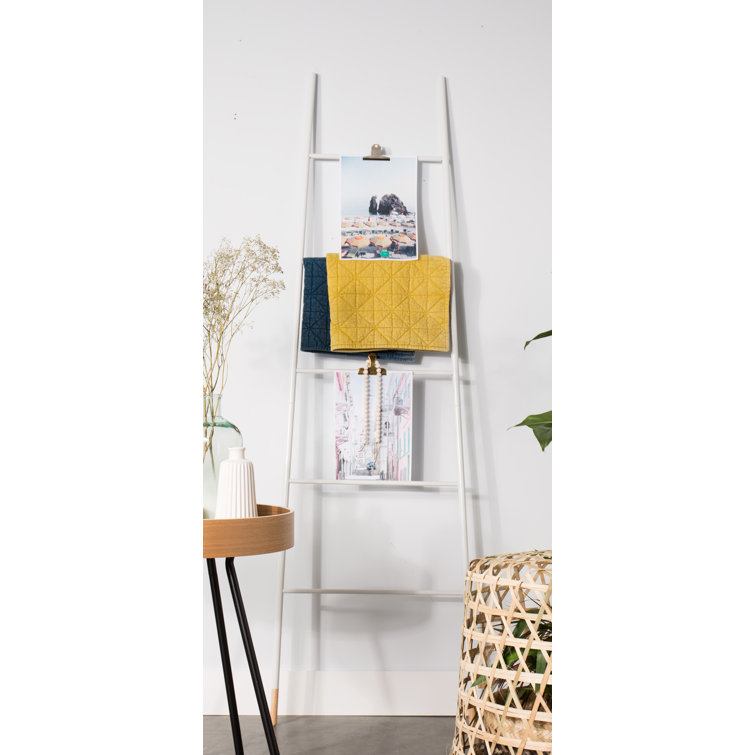 Tall White Solid Wood Magazine Rack