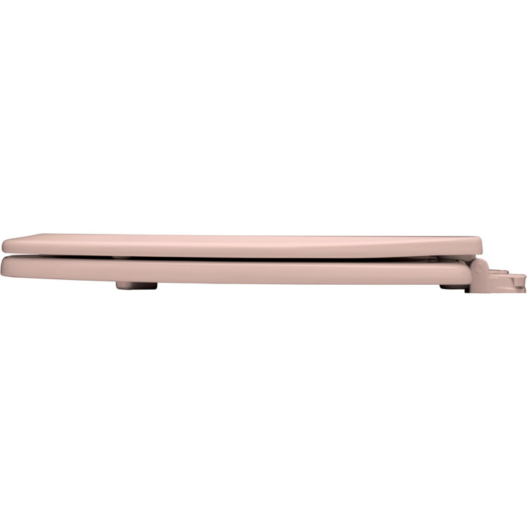 Venetian Pink Round Enameled Wood Toilet Seat