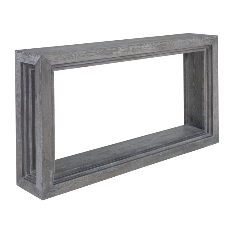 Barnyard Oak & Waxed Carbon Rustic Console Table 64"