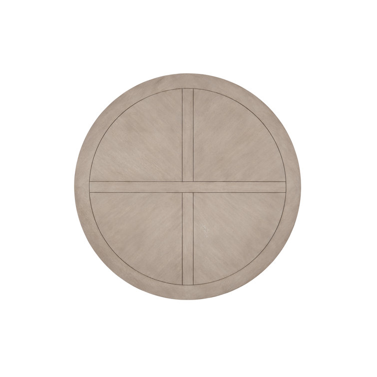 Contemporary Malibu 60" Beige Round Wood Dining Table