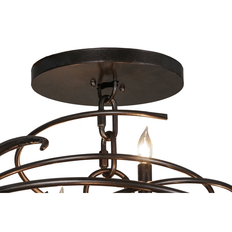 Cyclone Bronze 20-Light Geometric Chandelier
