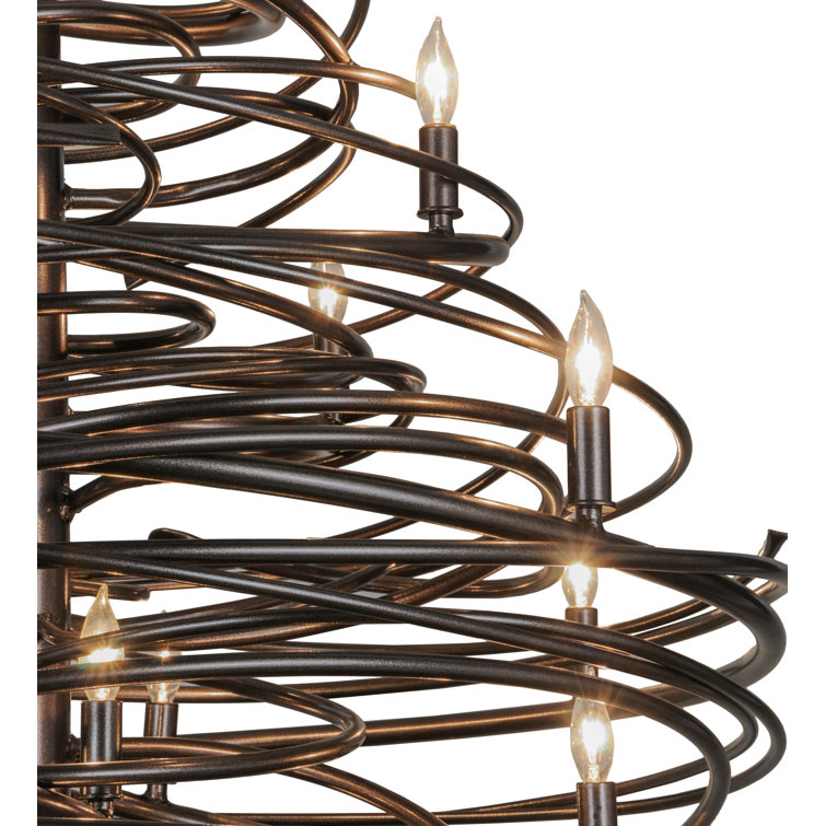 Cyclone Bronze 20-Light Geometric Chandelier