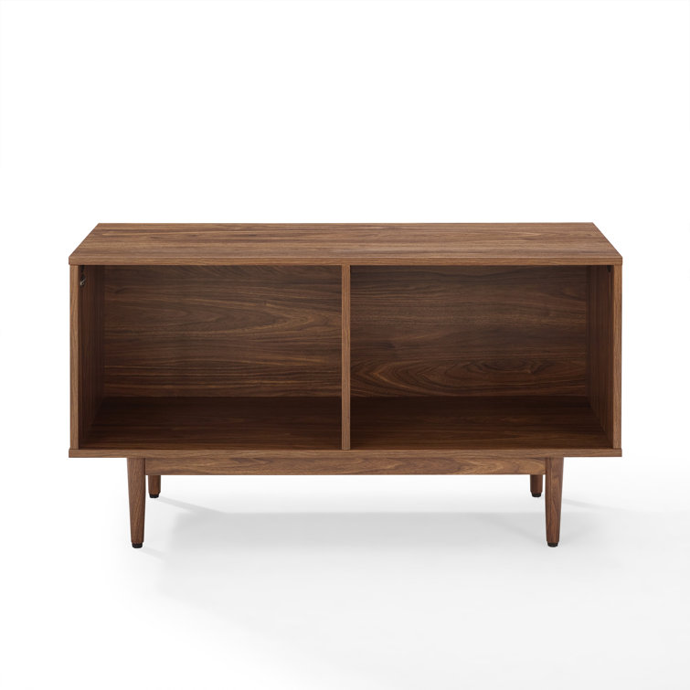 Liam Mid-Century Walnut Record Storage Console - 45in