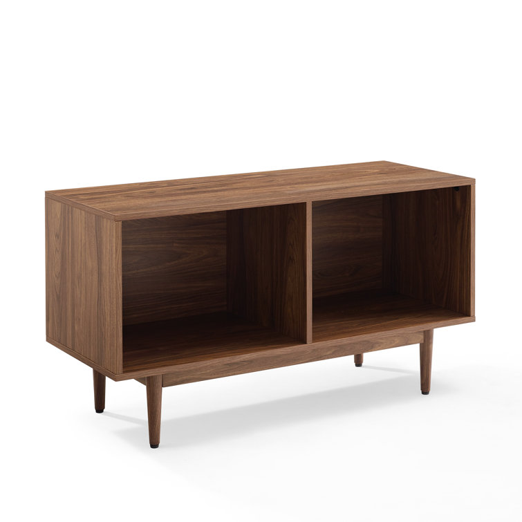 Liam Mid-Century Walnut Record Storage Console - 45in
