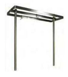 Solid Wood Grande Kitchen Prep Table with Stainless Steel Accents