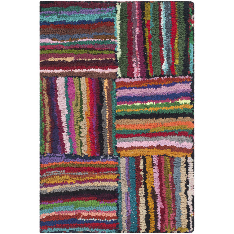 Multicolor Hand-Tufted Wool and Cotton 6' x 9' Area Rug