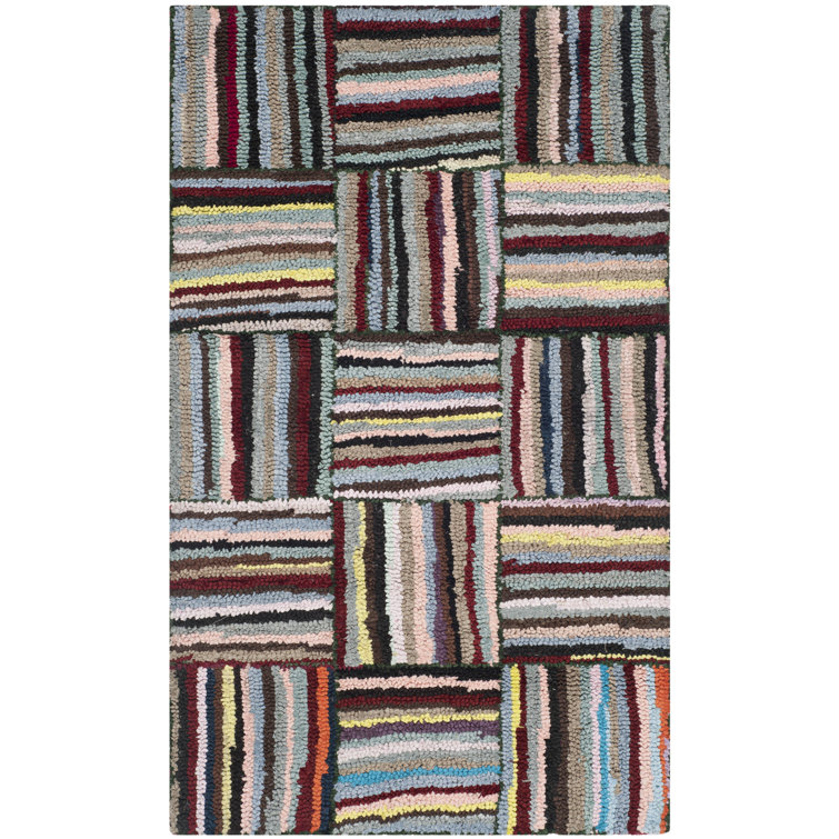 Multicolor Hand-Tufted Wool and Cotton 6' x 9' Area Rug