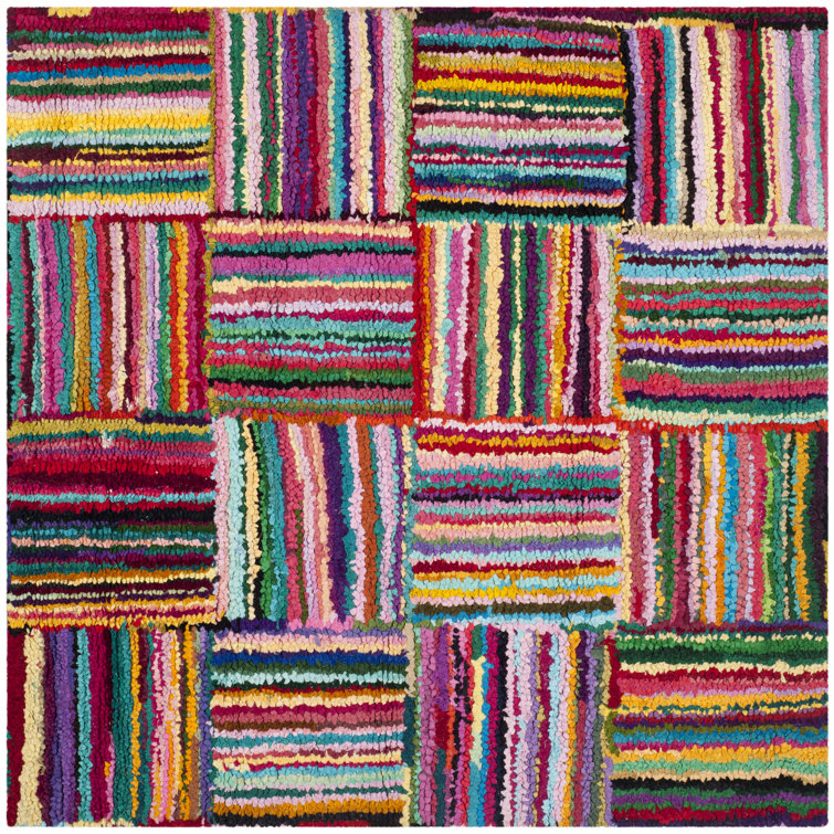 Multicolor Hand-Tufted Wool and Cotton 6' x 9' Area Rug