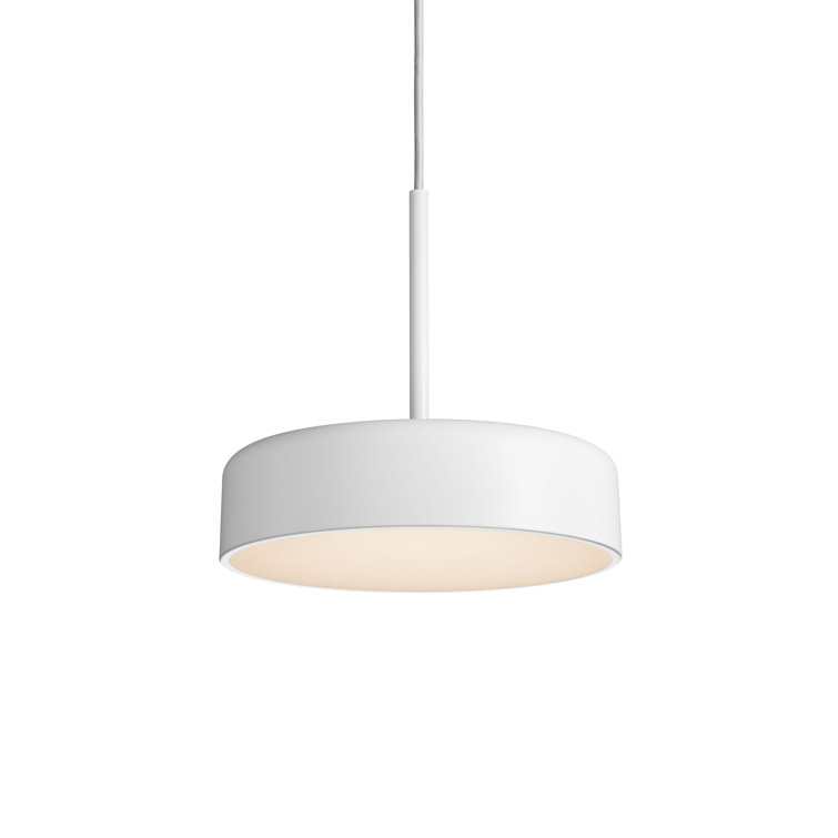 White Acrylic LED Pendant Light with Opaque Diffuser